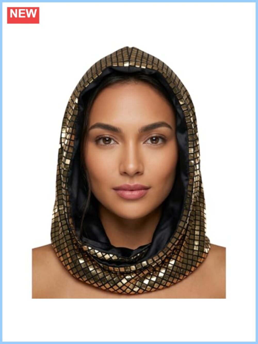 Lined Sequin Rave Scarf with Secret Pocket Festival Pashmina Wrap